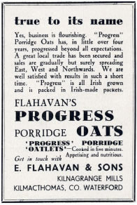 Flahavan's Porridge Advert 1930s