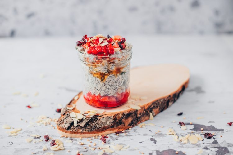 cranberry and chia overnight oats